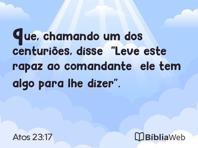 Atos 23:17 em imagem para compartilhar
