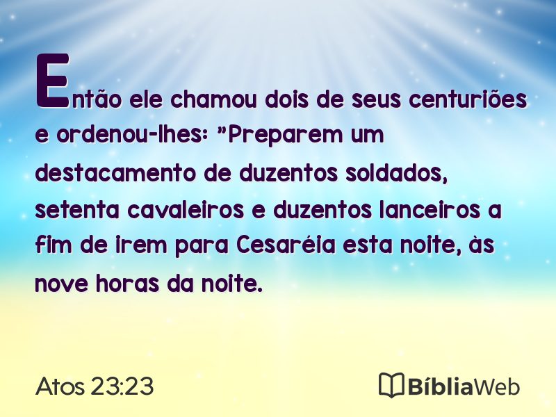 Atos 23:23 em imagem para compartilhar