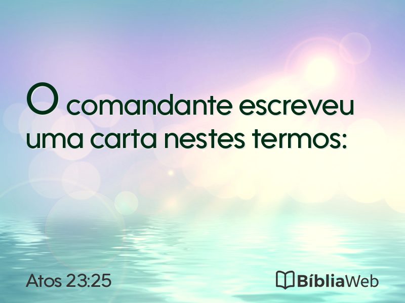 Atos 23:25 em imagem para compartilhar