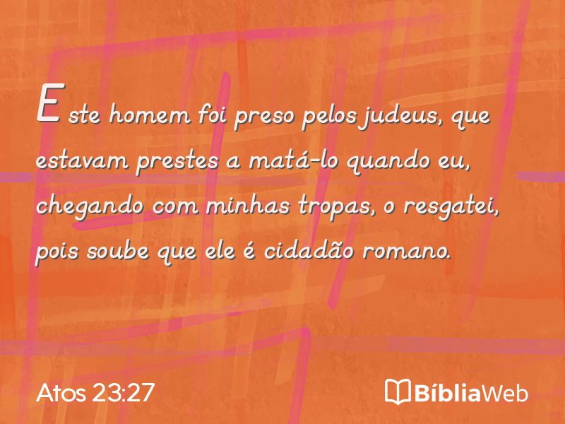 Atos 23:27 em imagem para compartilhar