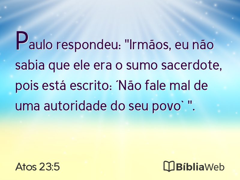Atos 23:5 em imagem para compartilhar