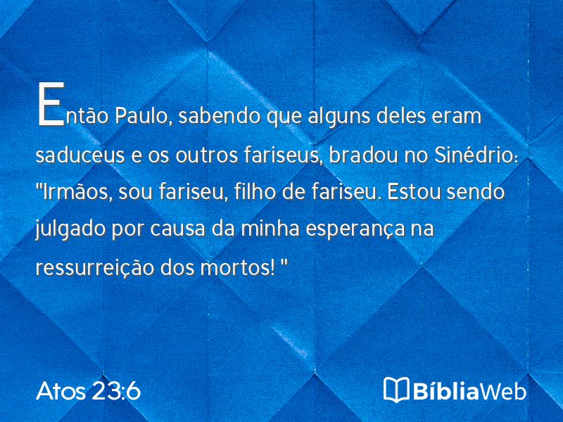 Atos 23:6 em imagem para compartilhar