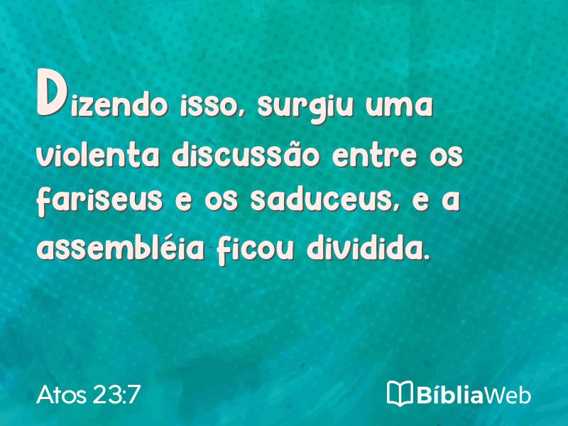 Atos 23:7 em imagem para compartilhar