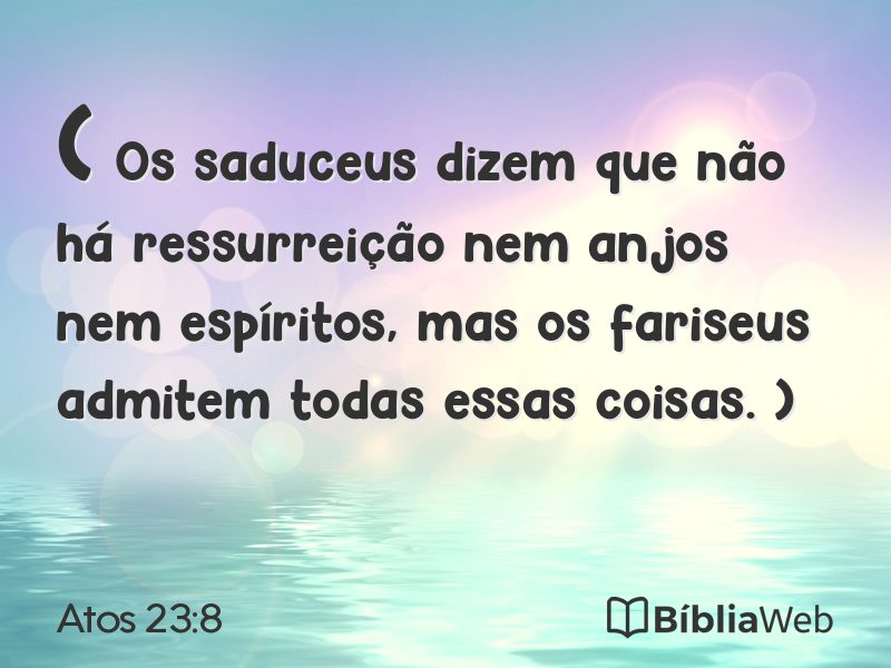 Atos 23:8 em imagem para compartilhar