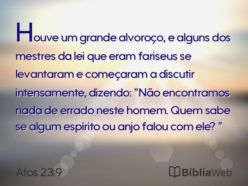 Atos 23:9 em imagem para compartilhar