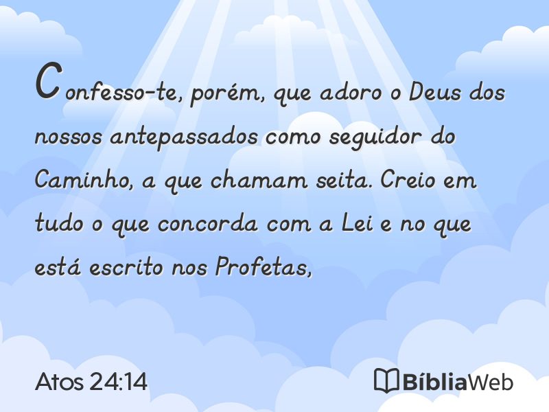 Atos 24:14 em imagem para compartilhar