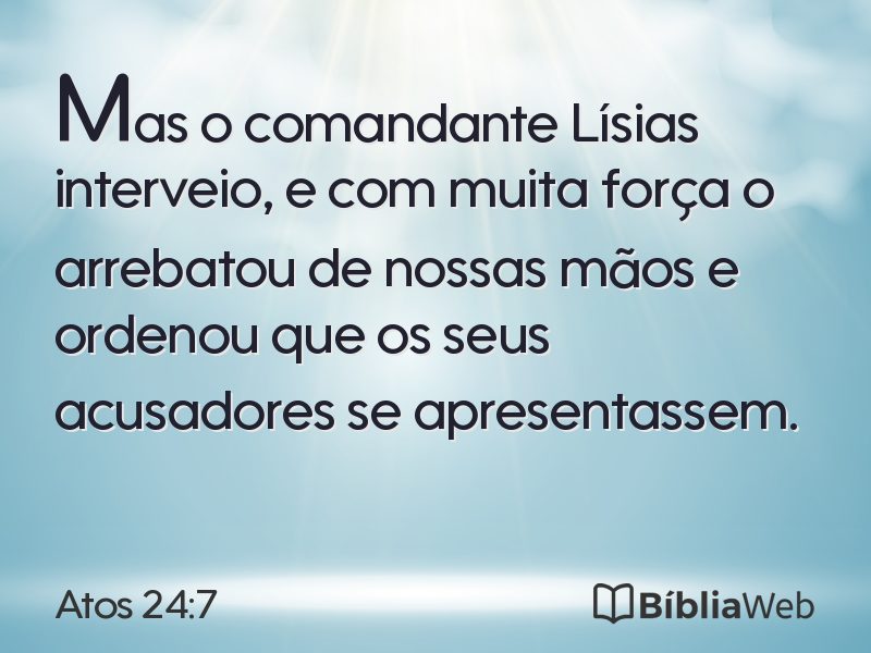 Atos 24:7 em imagem para compartilhar