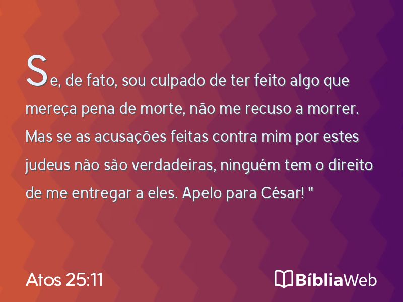 Atos 25:11 em imagem para compartilhar