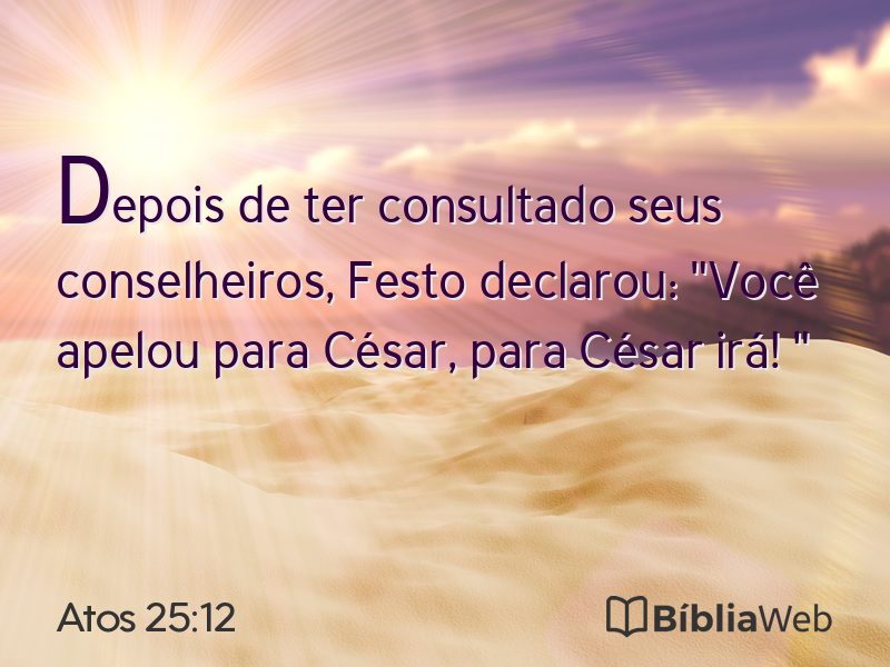 Atos 25:12 em imagem para compartilhar