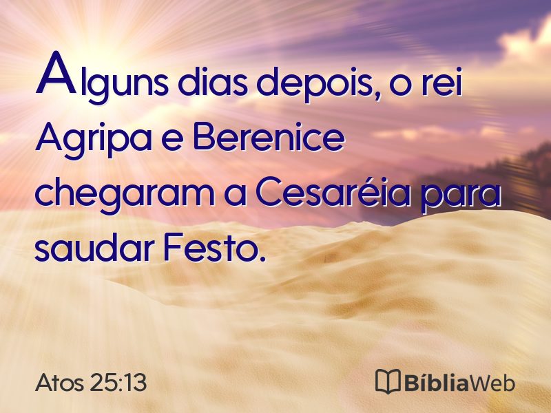 Atos 25:13 em imagem para compartilhar