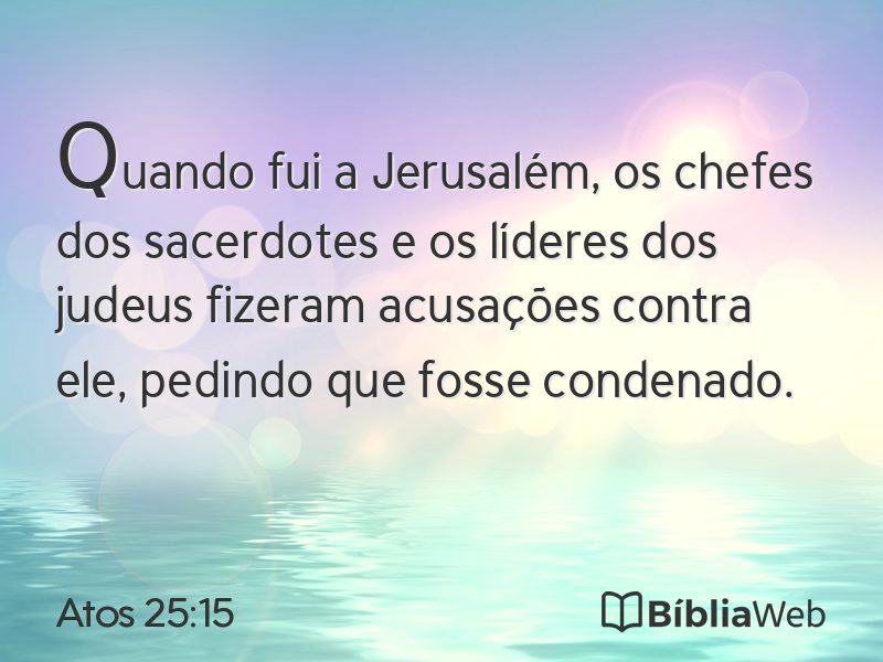 Atos 25:15 em imagem para compartilhar