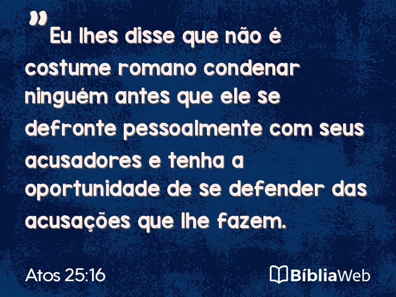 Atos 25:16 em imagem para compartilhar