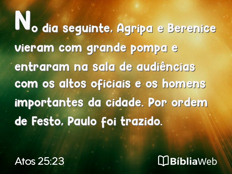 Atos 25:23 em imagem para compartilhar