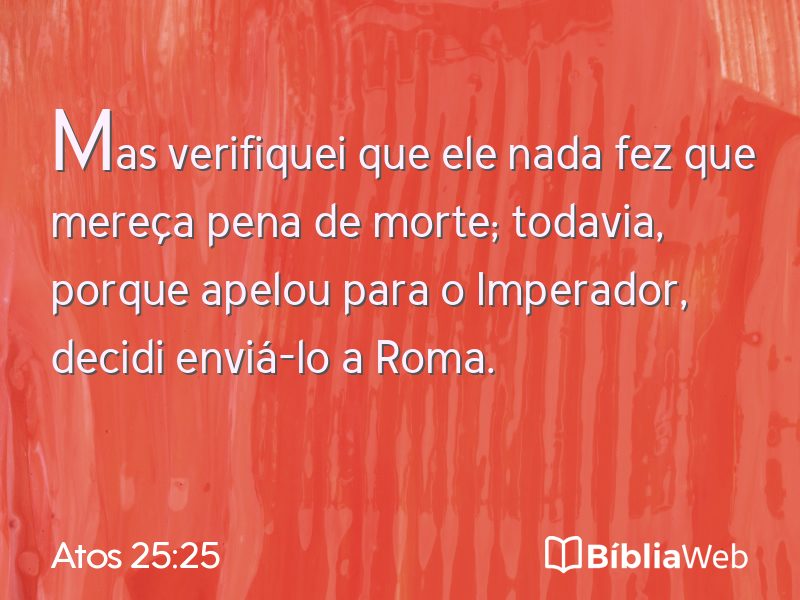 Atos 25:25 em imagem para compartilhar