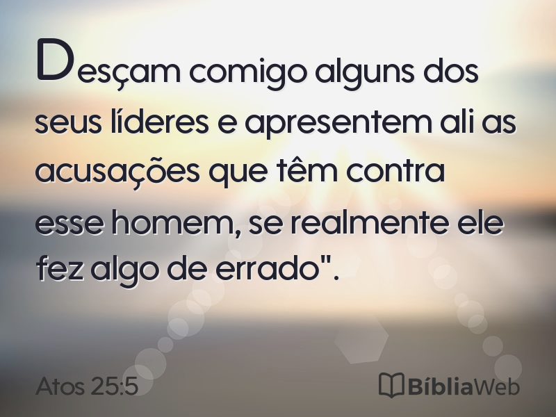 Atos 25:5 em imagem para compartilhar