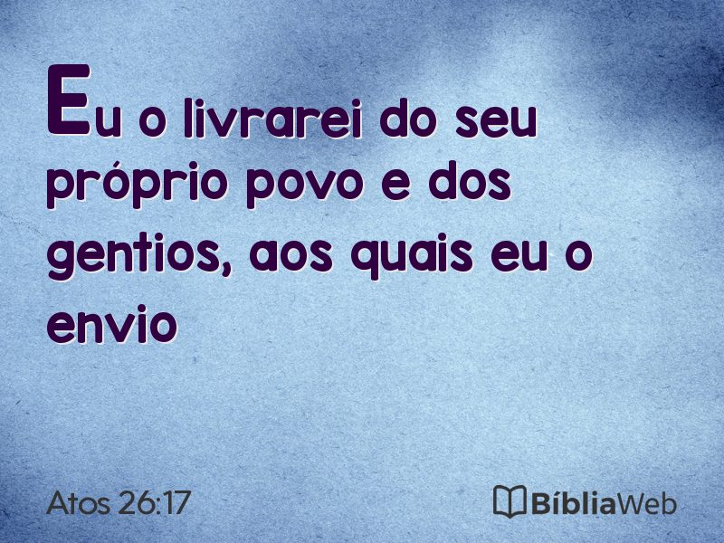 Atos 26:17 em imagem para compartilhar