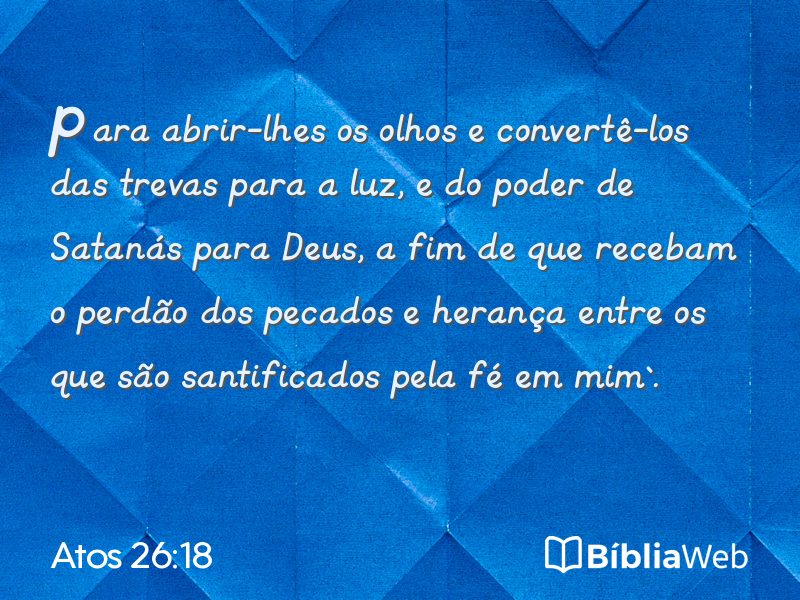 Atos 26:18 em imagem para compartilhar