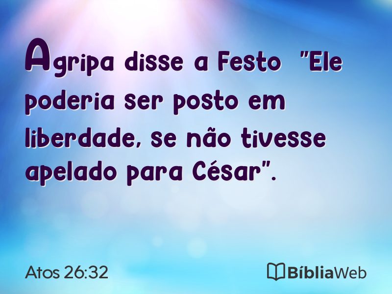 Atos 26:32 em imagem para compartilhar