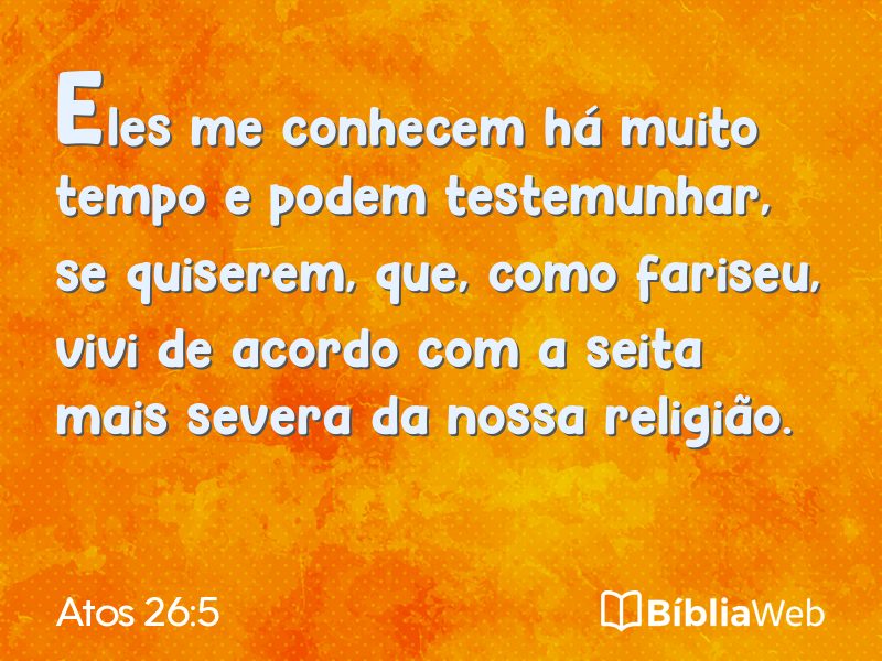 Atos 26:5 em imagem para compartilhar
