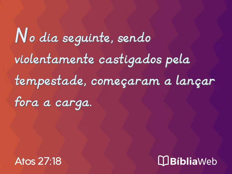 Atos 27:18 em imagem para compartilhar