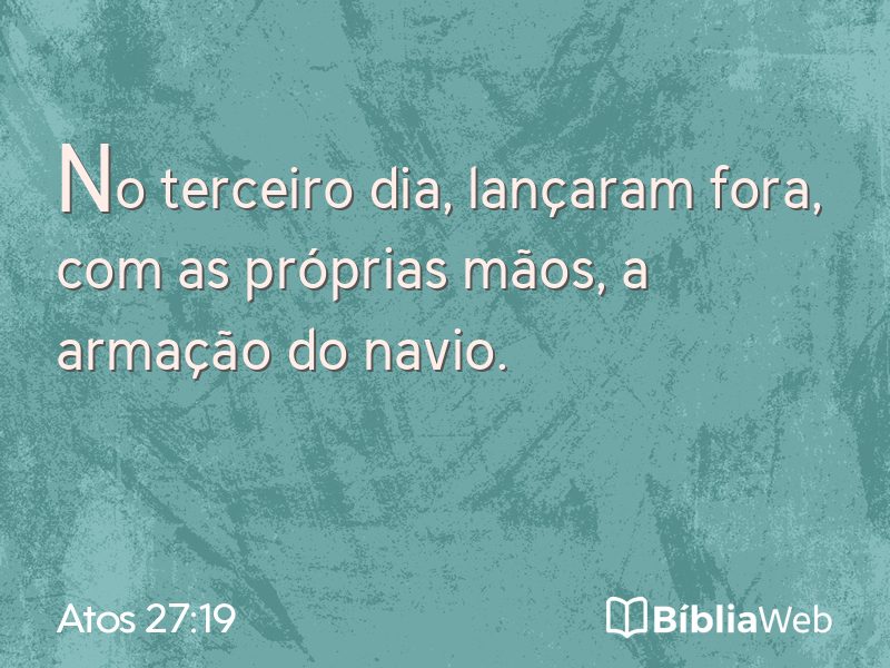 Atos 27:19 em imagem para compartilhar