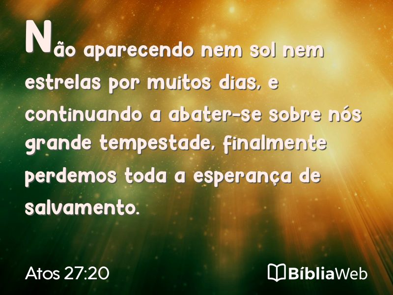 Atos 27:20 em imagem para compartilhar