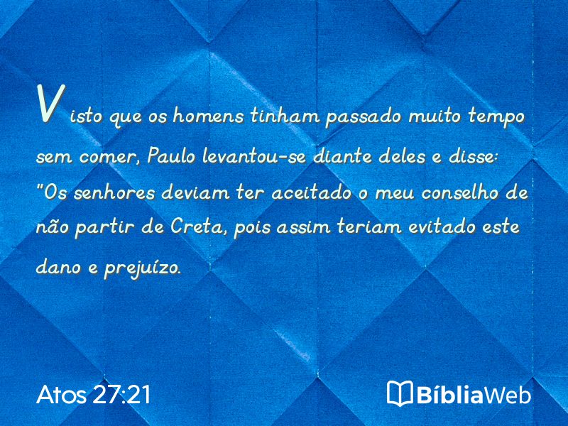 Atos 27:21 em imagem para compartilhar