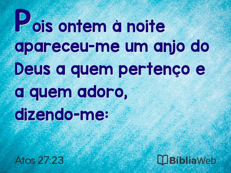 Atos 27:23 em imagem para compartilhar