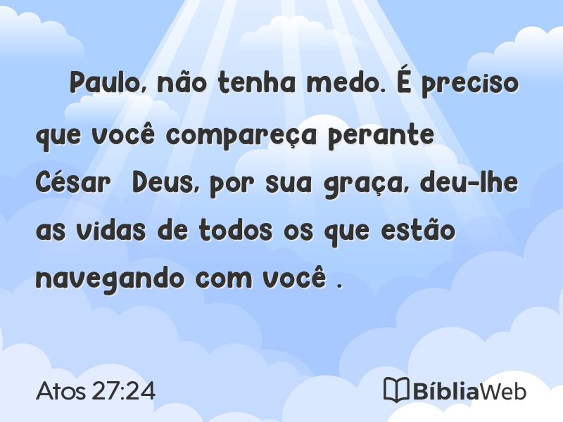 Atos 27:24 em imagem para compartilhar