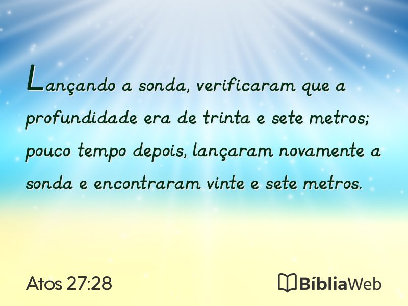 Atos 27:28 em imagem para compartilhar