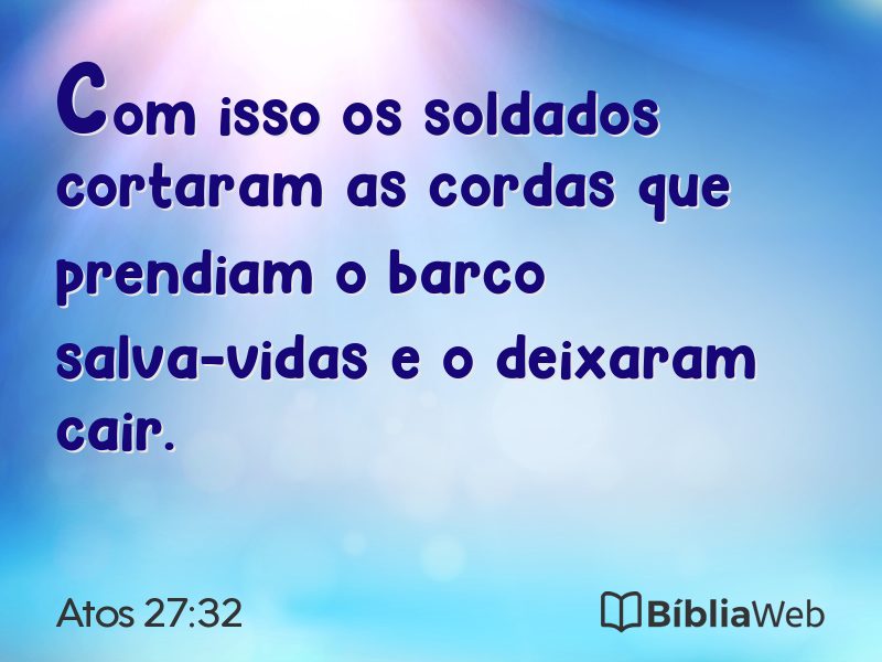 Atos 27:32 em imagem para compartilhar