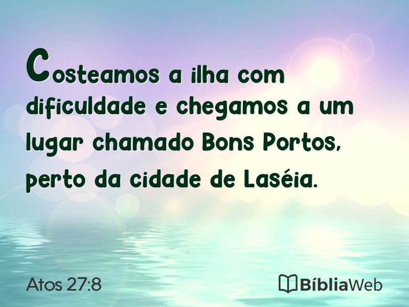 Atos 27:8 em imagem para compartilhar