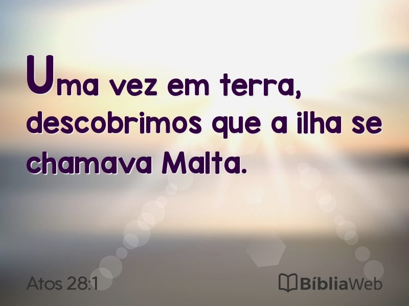 Atos 28:1 em imagem para compartilhar