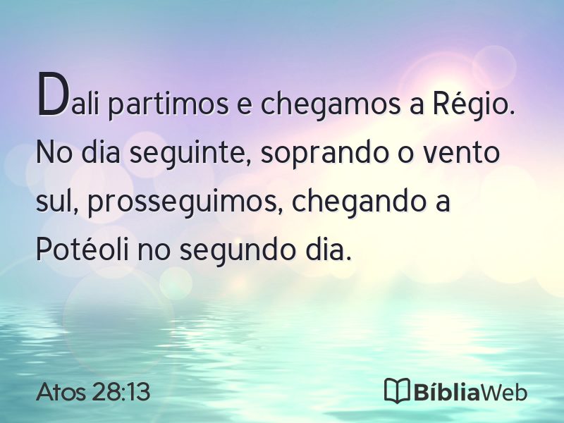 Atos 28:13 em imagem para compartilhar