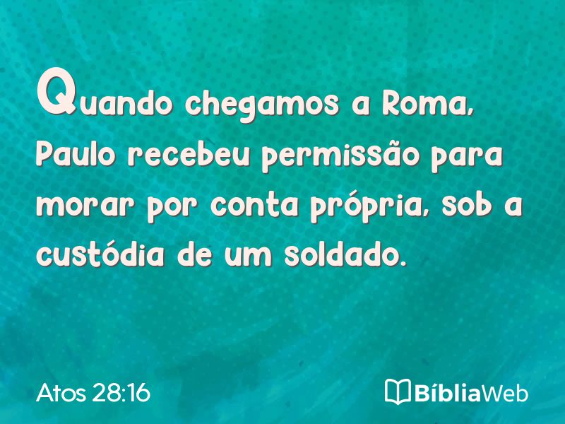 Atos 28:16 em imagem para compartilhar