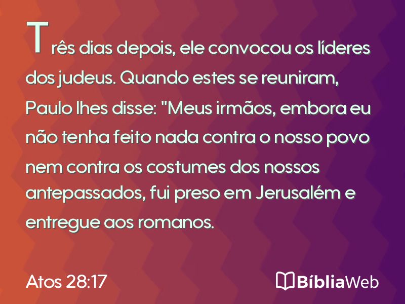 Atos 28:17 em imagem para compartilhar