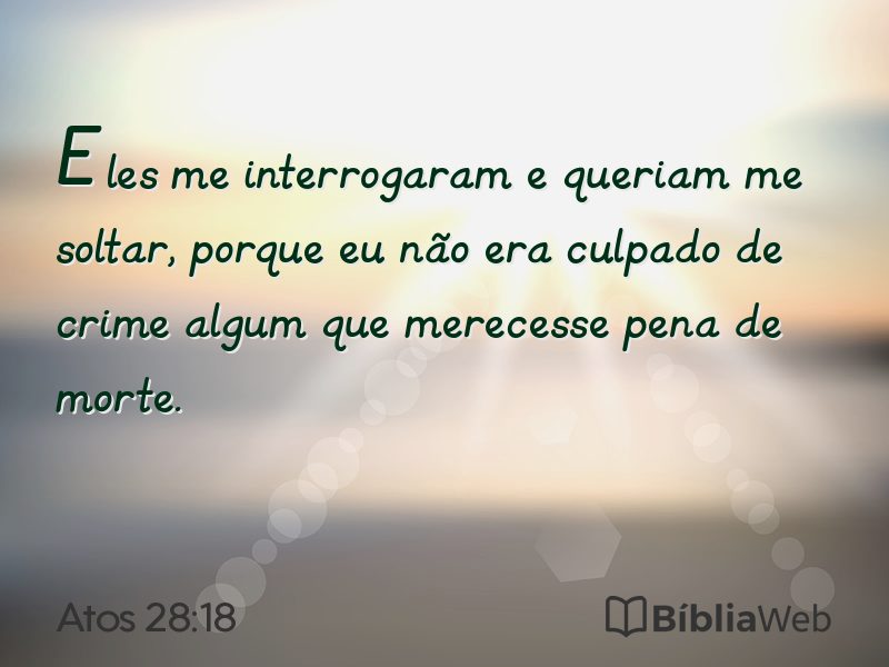 Atos 28:18 em imagem para compartilhar