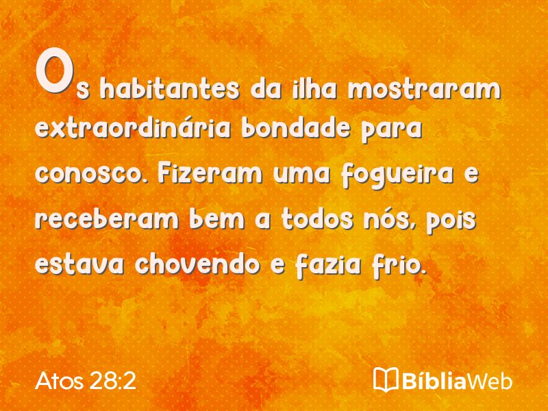 Atos 28:2 em imagem para compartilhar