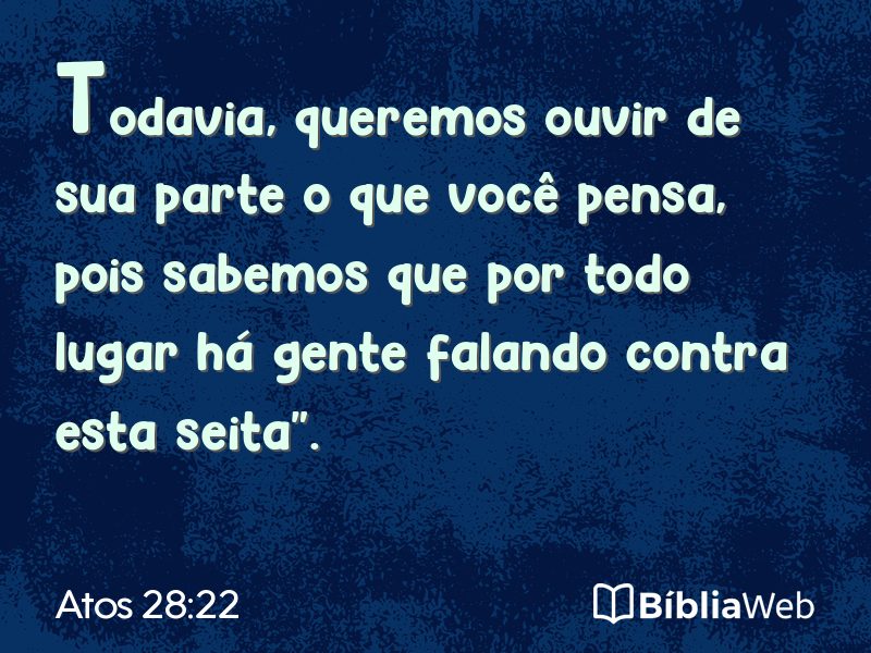 Atos 28:22 em imagem para compartilhar