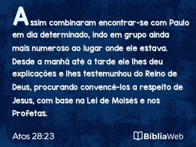 Atos 28:23 em imagem para compartilhar