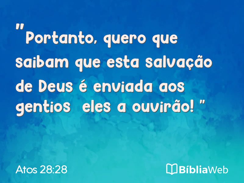 Atos 28:28 em imagem para compartilhar
