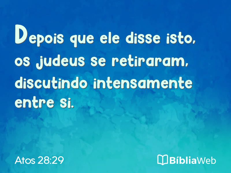 Atos 28:29 em imagem para compartilhar