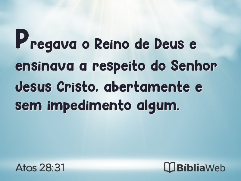 Atos 28:31 em imagem para compartilhar
