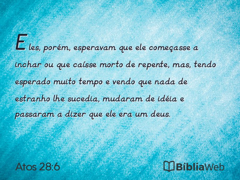 Atos 28:6 em imagem para compartilhar