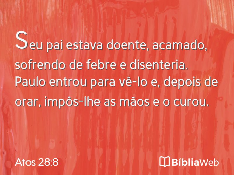Atos 28:8 em imagem para compartilhar
