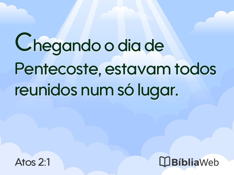 Atos 2:1 em imagem para compartilhar
