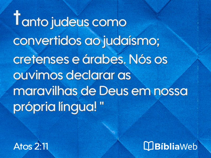 Atos 2:11 em imagem para compartilhar
