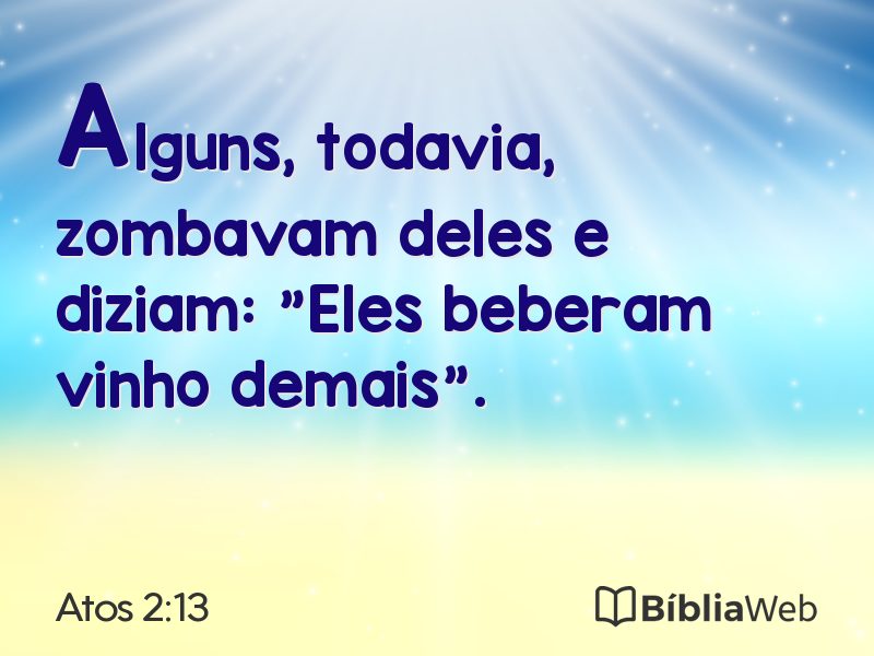 Atos 2:13 em imagem para compartilhar