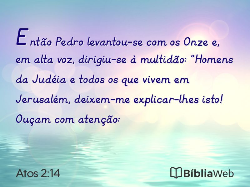 Atos 2:14 em imagem para compartilhar