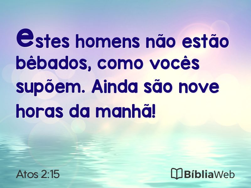 Atos 2:15 em imagem para compartilhar